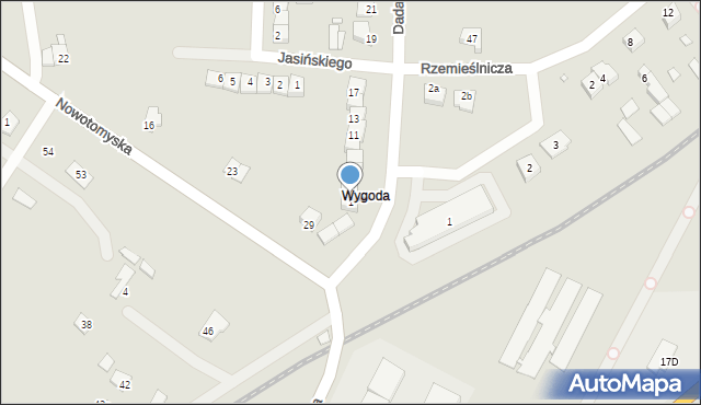 Rakoniewice, Dadaczyńskiego, ks., 1, mapa Rakoniewice
