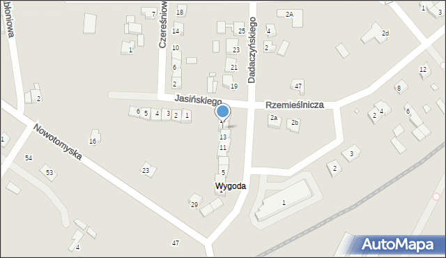 Rakoniewice, Dadaczyńskiego, ks., 15, mapa Rakoniewice
