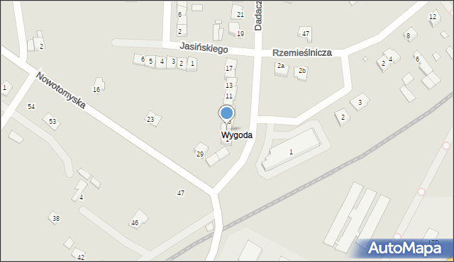 Rakoniewice, Dadaczyńskiego, ks., 3, mapa Rakoniewice