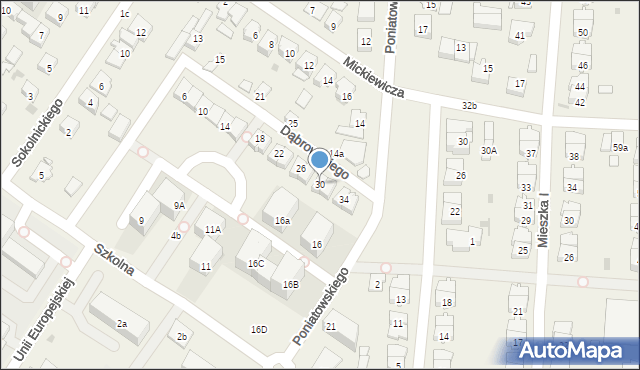 Raszyn, Dąbrowskiego Henryka, gen., 30, mapa Raszyn