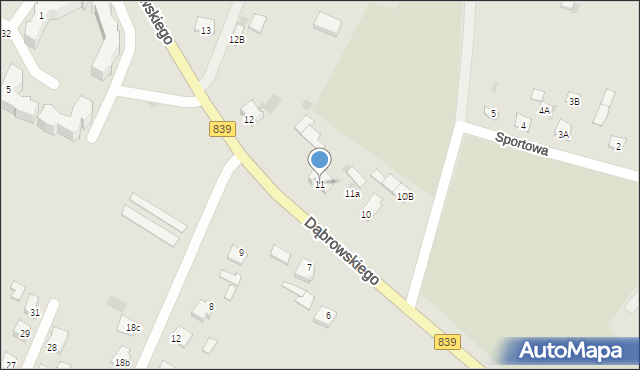 Rejowiec, Dąbrowskiego Henryka, gen., 11, mapa Rejowiec