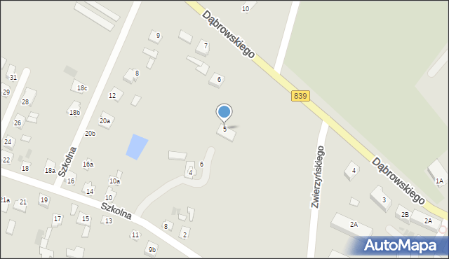 Rejowiec, Dąbrowskiego Henryka, gen., 5, mapa Rejowiec