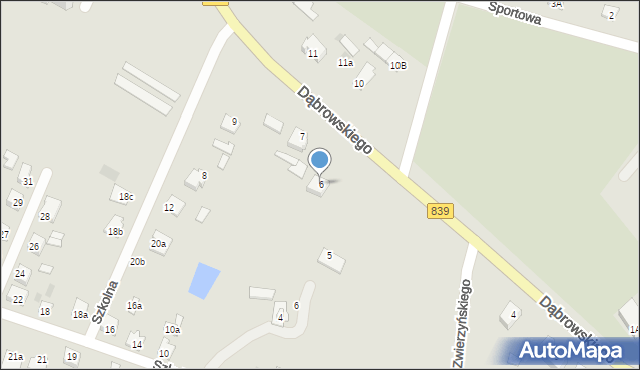 Rejowiec, Dąbrowskiego Henryka, gen., 6, mapa Rejowiec