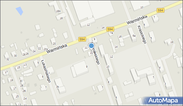 Reszel, Dąbrowskiego Jarosława, gen., 11, mapa Reszel