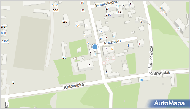 Ruda Śląska, Dąbrowskiego Jarosława, gen., 1, mapa Rudy Śląskiej