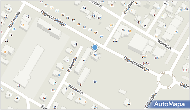 Rumia, Dąbrowskiego Henryka, gen., 50, mapa Rumia