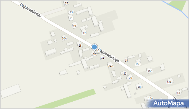 Rusiec, Dąbrowskiego, 26, mapa Rusiec