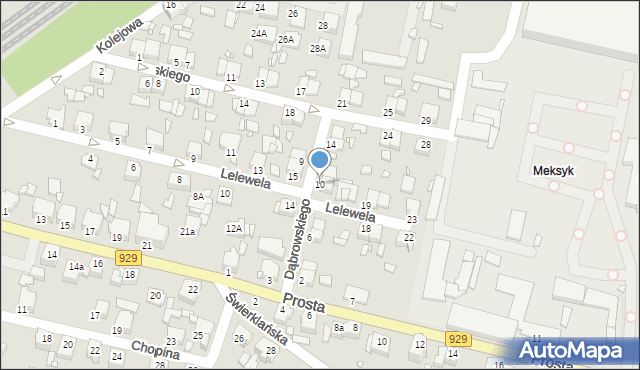 Rybnik, Dąbrowskiego Jarosława, gen., 10, mapa Rybnika