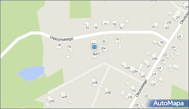 Rybnik, Daszyńskiego Ignacego, 58A, mapa Rybnika