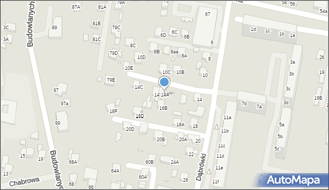 Rybnik, Dąbrówki, 14A, mapa Rybnika