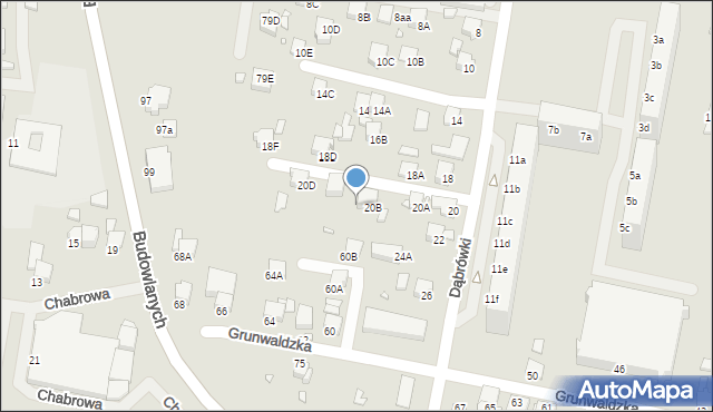 Rybnik, Dąbrówki, 20C, mapa Rybnika