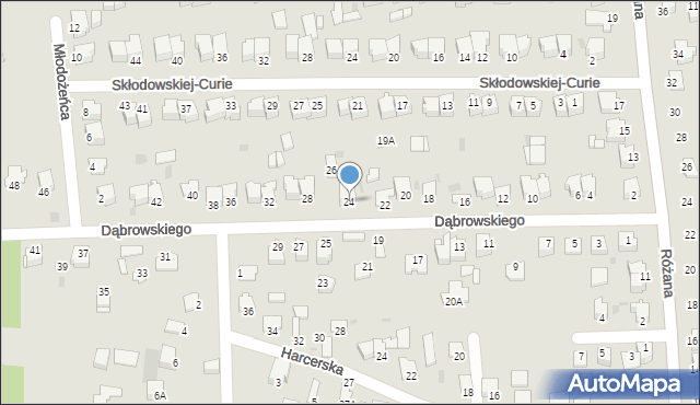 Sandomierz, Dąbrowskiego Jarosława, gen., 24, mapa Sandomierza