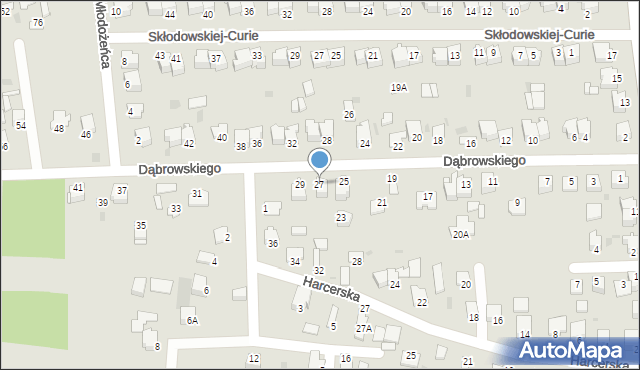 Sandomierz, Dąbrowskiego Jarosława, gen., 27, mapa Sandomierza