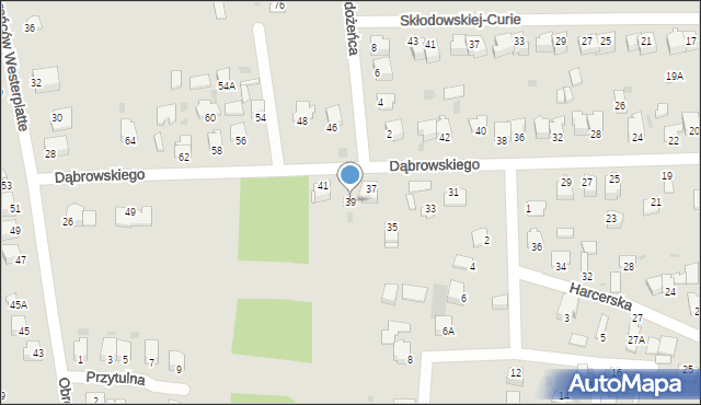 Sandomierz, Dąbrowskiego Jarosława, gen., 39, mapa Sandomierza