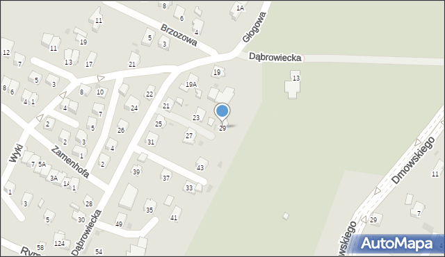 Sanok, Dąbrowiecka, 29, mapa Sanok