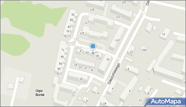 Siedlce, Daszyńskiego Ignacego, 39, mapa Siedlce