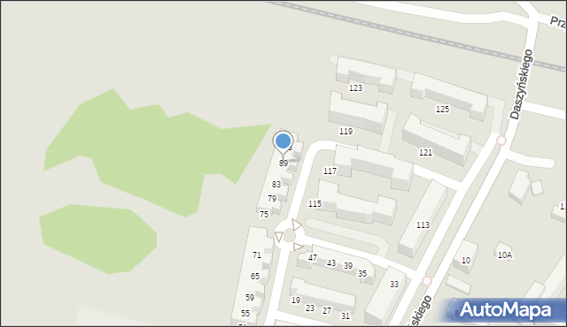 Siedlce, Daszyńskiego Ignacego, 89, mapa Siedlce
