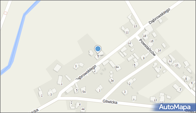 Siedliska, Dąbrowskiego, 5, mapa Siedliska