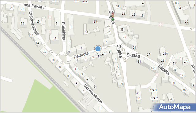 Siemianowice Śląskie, Damrota Konstantego, 1B, mapa Siemianowice Śląskie