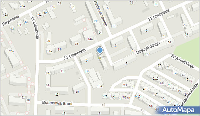 Sieradz, Daszyńskiego Ignacego, 8, mapa Sieradz