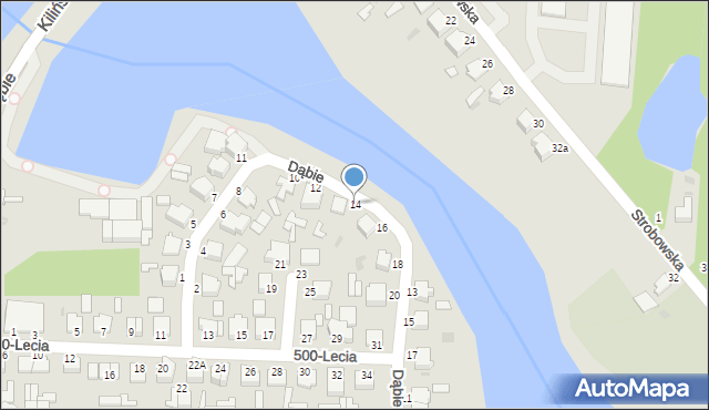 Skierniewice, Dąbie, 14, mapa Skierniewic