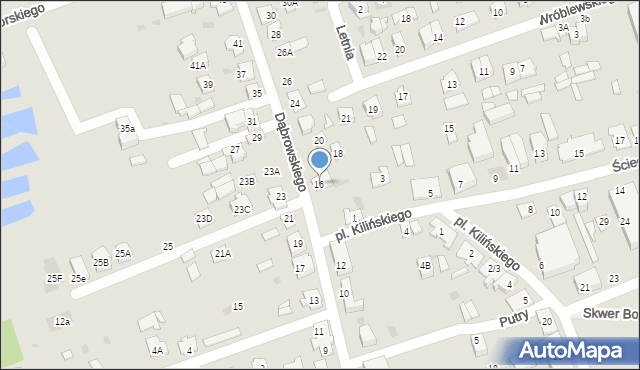 Sokółka, Dąbrowskiego Henryka, gen., 16, mapa Sokółka