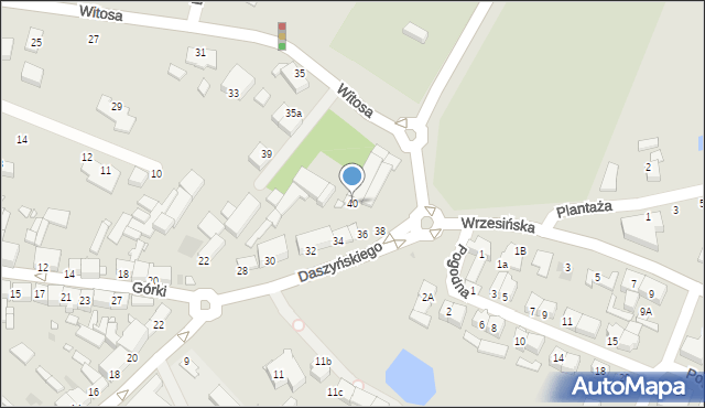 Środa Wielkopolska, Daszyńskiego Ignacego, 40, mapa Środa Wielkopolska