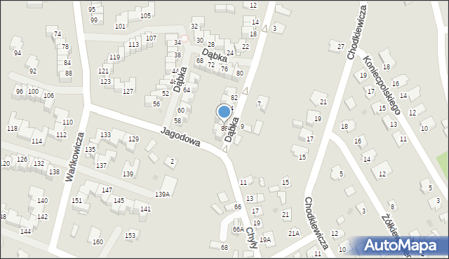 Stalowa Wola, Dąbka Stanisława, płk., 88, mapa Stalowa Wola