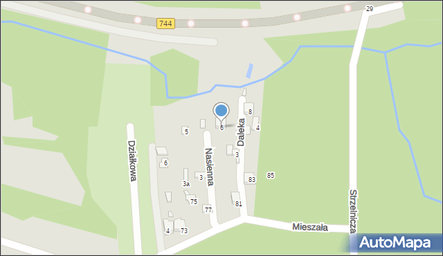 Starachowice, Daleka, 6, mapa Starachowic