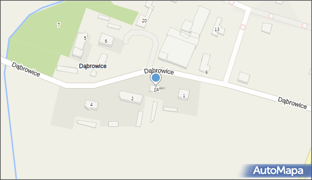Stare Rowiska, Dąbrowice, 1A, mapa Stare Rowiska