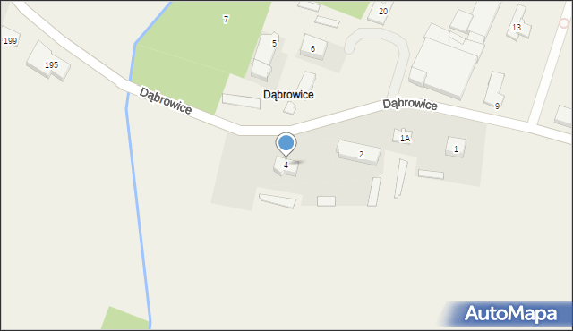 Stare Rowiska, Dąbrowice, 4, mapa Stare Rowiska