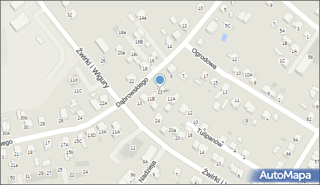 Starogard Gdański, Dąbrowskiego Henryka, gen., 11, mapa Starogard Gdański