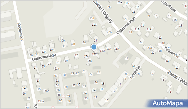 Starogard Gdański, Dąbrowskiego Henryka, gen., 15C, mapa Starogard Gdański