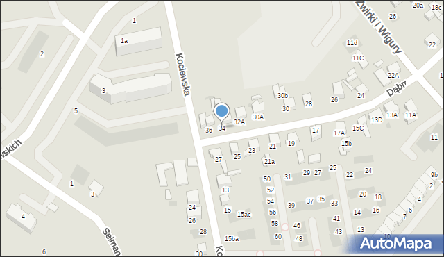 Starogard Gdański, Dąbrowskiego Henryka, gen., 34, mapa Starogard Gdański