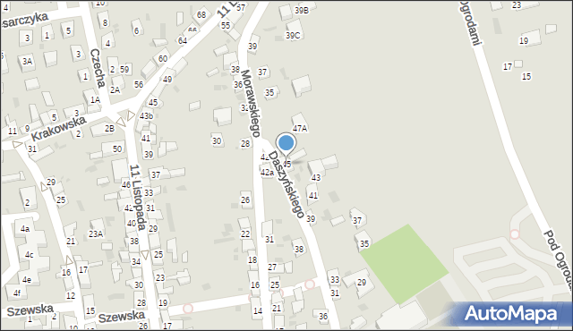 Stary Sącz, Daszyńskiego, 45, mapa Stary Sącz