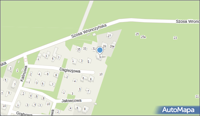 Stęszewko, Daglezjowa, 7, mapa Stęszewko