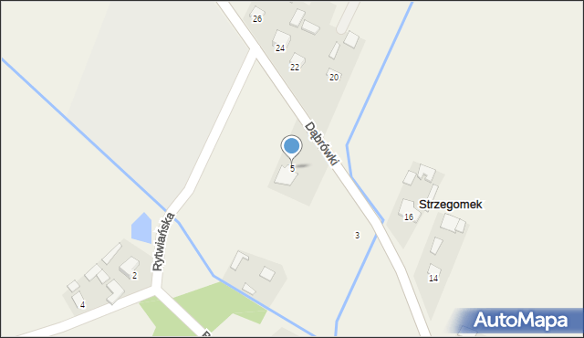 Strzegomek, Dąbrówki Wacława, 5, mapa Strzegomek