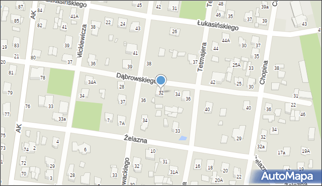 Sulejówek, Dąbrowskiego, 32, mapa Sulejówek