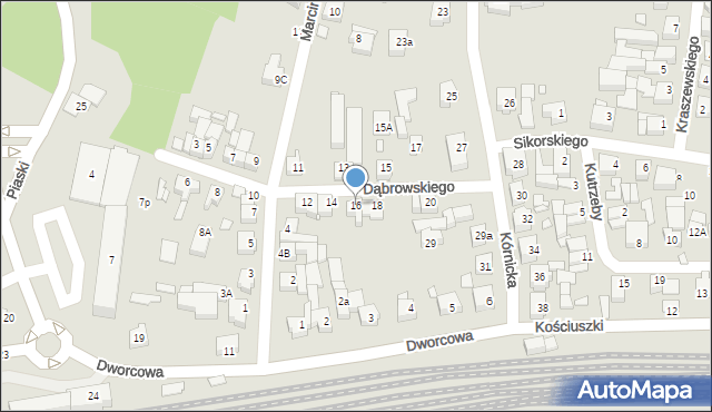 Swarzędz, Dąbrowskiego Jarosława, gen., 16, mapa Swarzędz