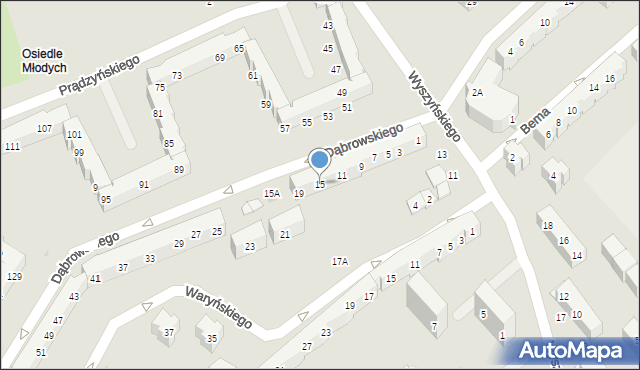 Świdnica, Dąbrowskiego Jarosława, gen., 15, mapa Świdnicy