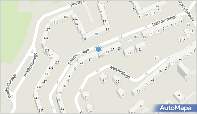 Świdnica, Dąbrowskiego Jarosława, gen., 33, mapa Świdnicy