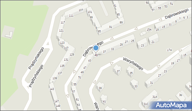 Świdnica, Dąbrowskiego Jarosława, gen., 41, mapa Świdnicy