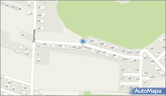 Świerklaniec, Damrota, 13J, mapa Świerklaniec