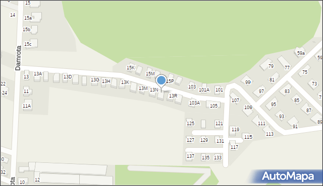 Świerklaniec, Damrota, 13P, mapa Świerklaniec