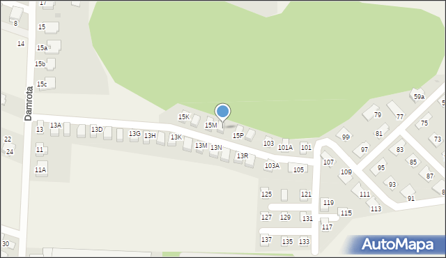 Świerklaniec, Damrota, 15N, mapa Świerklaniec