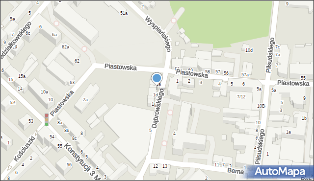 Świnoujście, Dąbrowskiego Jarosława, gen., 1c, mapa Świnoujście