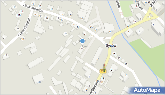 Syców, Daszyńskiego Ignacego, 1A, mapa Syców