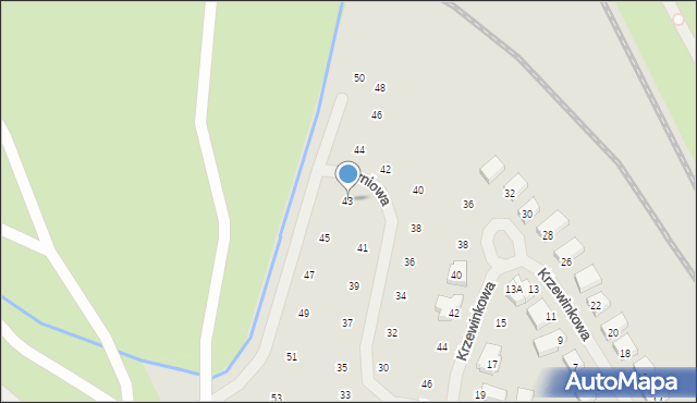 Szczecin, Darniowa, 43, mapa Szczecina