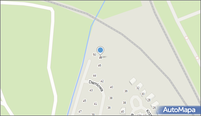 Szczecin, Darniowa, 48, mapa Szczecina