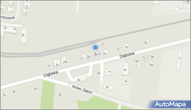 Szczecin, Dąbska, 29, mapa Szczecina